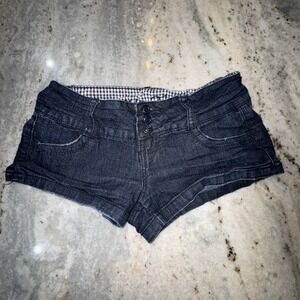 Y2K 7/8 Rue 21 Women's 31" Micro Mini Short Shorts Chino Dark Blue Hottie 2000s